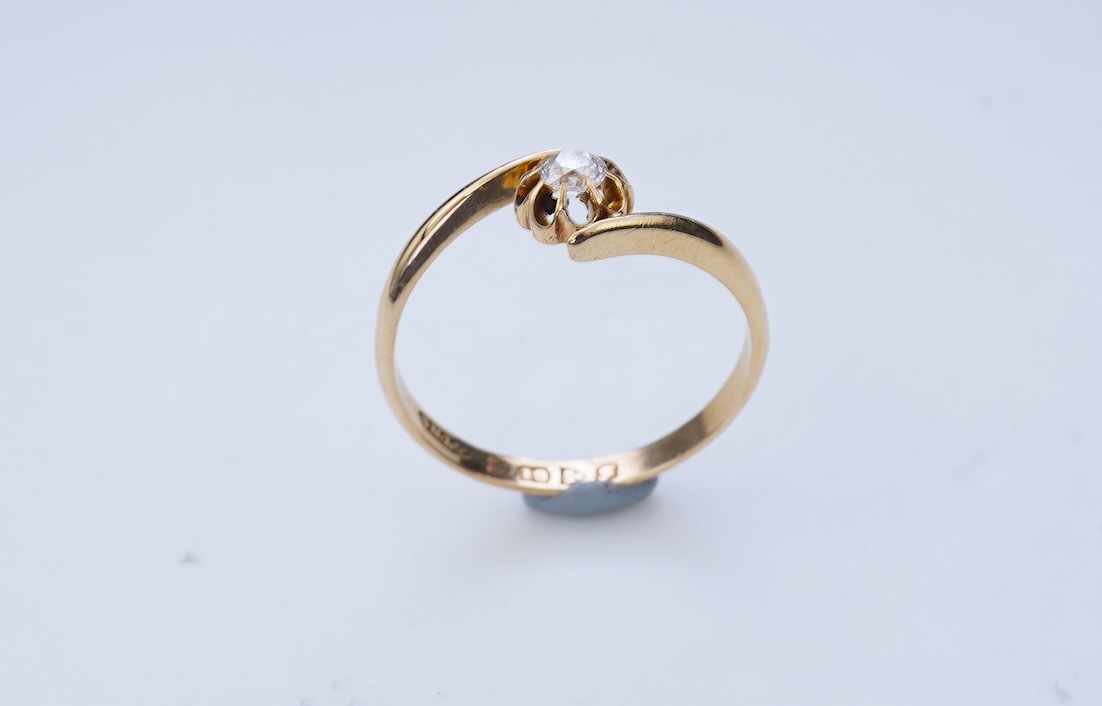 A diamond ring, circa 1906